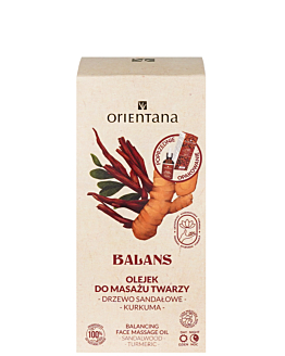 Orientana Olio Massaggio Viso Balance Legno di Sandalo e Curcuma 30 ml