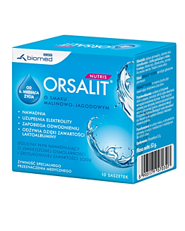 Orsalit Nutris Preparat nawadniający Saszetki Smak malinowo-jagodowy