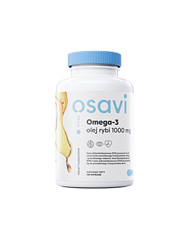 Osavi Omega-3 Olej Rybi 1000 mg, Smak cytrynowy, Kapsułki