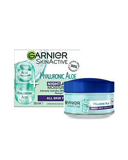 Garnier Hyaluronic Aloe Jelly Gel-Crema Leggera Idratante Notte per il Viso 50 ml