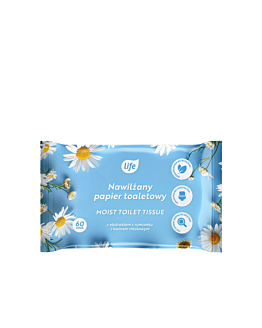 Life Nawilżany papier toaletowy, rumiankowy, 60 szt.