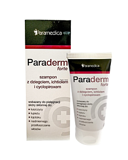 Paraderm Forte Szampon z Dziegciem, Ichtiolem i Cyclopiroxem 