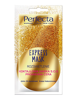 Perfecta Express Mask, koktajlowa maska S.O.S. promienna cera, 8 ml