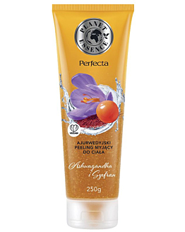 Perfecta Planet Essence, ajurwedyjski peeling myjący do ciała Ashwagandha i Szafran, 250g