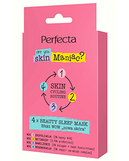 Perfecta Beauty Skin Cycling Set di Maschere in Scatola 4 pz
