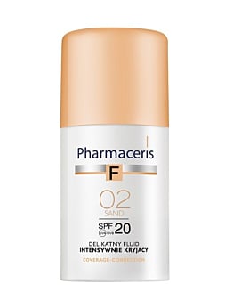 Pharmaceris F Fluid intensywnie kryjący, 02 Sand