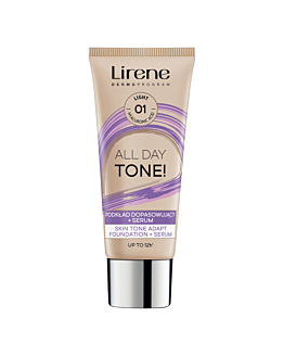 Lirene All Day Tone Fondotinta adattante + siero, Light