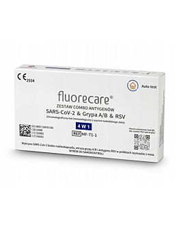 Fluorecare Test antygenowy Zestaw antygenów Sars-CoV-2 + Grypa A/B + RSV