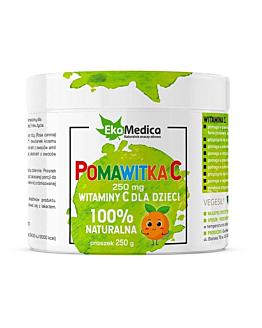 EkaMedica Pomawitka C, 100% Naturalna witamina C 250mg dla dzieci, Proszek