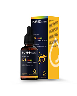Pureo Health Witamina D3 Junior, Krople z witaminą D3 dla dzieci