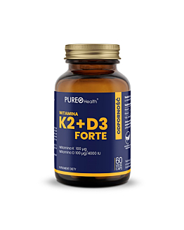 Pureo Health Witaminy K2MK7+D3 100 mcg + 4000 IU, Kapsułki