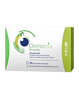 Demopia Demodex, Chusteczki do higieny powiek, rzęs i skóry twarzy