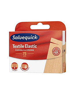 Salvequick Textile Elastic, Plaster do cięcia, 6x75cm