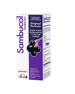 Sambucol Original Formula, Standaryzowany ekstrakt z czarnego bzu, Płyn