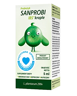 Sanprobi IBS,  Probiotyk dla dzieci od 1. roku życia i dorosłych, Krople doustne