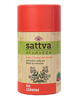 Sattva Ayurveda Naturalna Ziołowa Farba do włosów Czerwona
