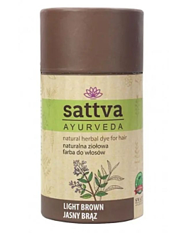 Sattva Ayurveda Naturalna Ziołowa Farba do włosów Jasny Brąz