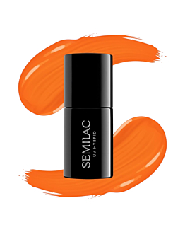 Semilac Lakier hybrydowy UV Hybrid, 433 Supporting Orange