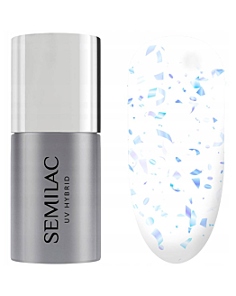 Semilac Top do lakierów wybrydowych No Wipe Matte Snow Floe 7ml
