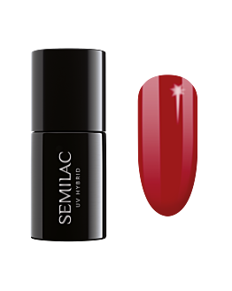 Semilac UV Hybrid Lakier hybrydowy, 027 Intense Red