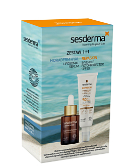Sesderma Zestaw (Repaskin Fluido Invisible SPF 50 + Hidraderm Hyal Serum ) 