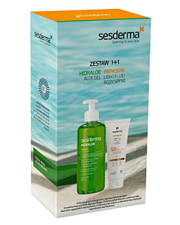 Sesderma Zestaw (Repaskin Light Fluide Body SPF50 200ml + Hidraloe Żel 250ml)