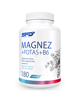 SFD Magnez + Potas + B6, Suplement diety zawierający magnez, potas i witaminę B6, Tabletki