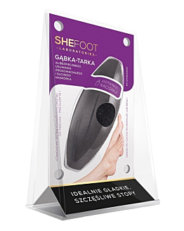 Shefoot Owalna Gąbka do Szlifowania Stóp Kolor Czarny