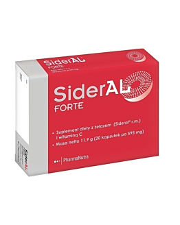 Sideral Forte, Suplement diety z żelazem i witaminą C, Kapsułki