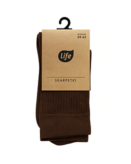 Life Skarpety damskie prążek brąz rozm. 39-42