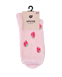 Life Calzini Donna Hipster in Pile, fantasia Fragole, misura 39-42