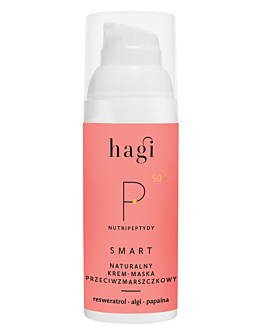 Hagi Smart P 50+ Naturalny krem-maska przeciwzmarszczkowy do twarzy, szyi i dekoltu Nutripeptydy 