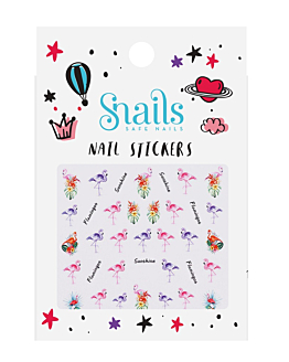 Snails  2021 Nail Stickers Flamingos