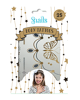 Snails  Tatuaże do ciała dla dzieci Metallic 