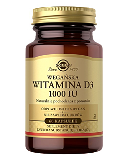 Solgar Wegańska witamina D3 1000 IU kapsułki