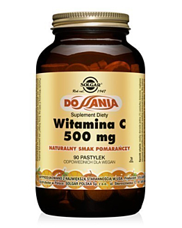 Solgar Witamina C 500 mg smak pomarańczowy pastylki do ssania
