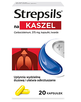 Strepsils na kaszel 375 mg kapsułki twarde