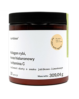 Sundose For Skin Anti-Aging Kolagen rybi, Jabłkowo-Limonkowy