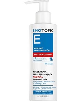 Emotopic Bacteria Control Medical Micelarna emulsja myjąca do twarzy i ciała