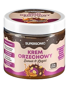 Supersonic Sweet&Legal Krem proteinowy, smak czekolady i karmelu z kawałkami orzechów