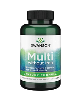 Swanson Century Formula Zestaw witamin i minerałów bez żelaza Tabletki