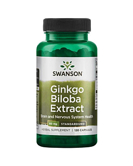Swanson Ginko Biloba Ekstrakt Preparat na pamięć Kapsułki