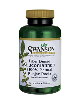 Swanson Glucomannan Suplement diety z błonnikiem pokarmowym Kapsułki