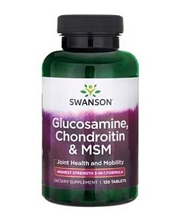 Swanson Glukozamina Chondroityna MSM Preparat na stawy Tabletki
