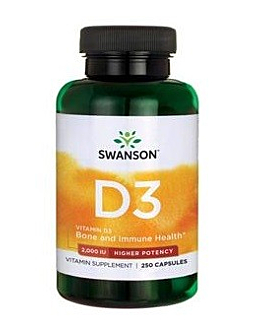 Swanson Witamina D3 2000 j.m. Kapsułki