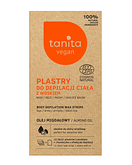 Tanita Vegan Plastry do Depilacji Ciała z Woskiem Ecocert