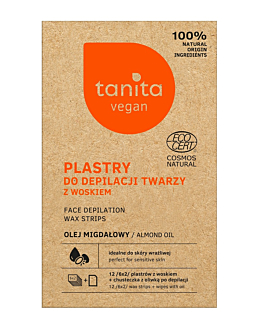 Tanita Vegan Plastry do depilacji twarzy z woskiem
