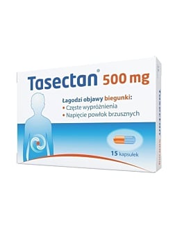 Tasectan 500 mg, Preparat łagodzący objawy biegunki, Kapsułki