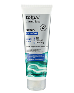 Tołpa SeBIOMax Effetto Multi Clean Gel, Peeling, Maschera 3 in 1 100 ml