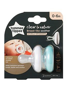 Tommee Tippee Smoczek Uspokajający Breast-Like-Soother 0-6M